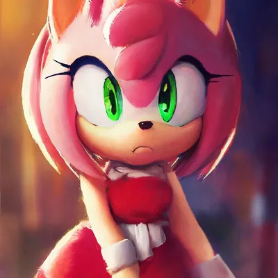 Раскраска Эми Роуз | Раскраски из мультфильма Соник Икс (Sonic X)