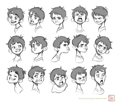 мультяшные лица с разными выражениями и эмоциями. Иллюстрация вектора -  иллюстрации насчитывающей просто, различно: 224244681