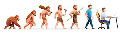 Эволюция человека, от обезьян к космосу, иллюстрация 3d Иллюстрация штока -  иллюстрации насчитывающей история, вялости: 130232435