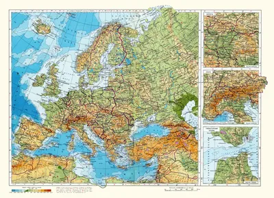 Европа. Физическая карта | это... Что такое Европа. Физическая карта?