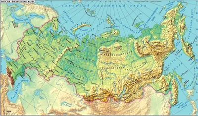 Физическая карта Европейской части СССР, 1964 г. — Картографический архив  || старые карты