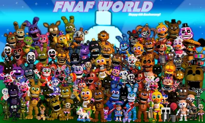 FNAF SFM The Fnaf World 2 Gang by KingPhantom23 on DeviantArt