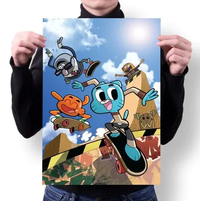 Плакат Удивительный мир Гамбола, The Amazing World of Gumball №6 А3 |  AliExpress