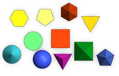 Счетный материал (пластиковые геометрические фигуры) - геометрические  фигуры, геометрические тела и их свойства (большой набор) - Новая Начальная  Школа - современные средства обучения