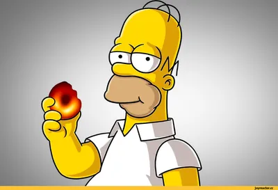 Гомер Симпсон ест пончик» — создано в Шедевруме