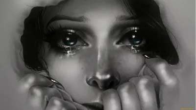 Грустные девушка плачет