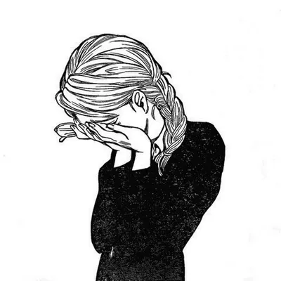 Черно белое аниме грустные - 34 фото