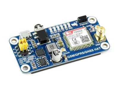 GSM/GPRS/GNSS/Bluetooth HAT for Raspberry Pi, Based on SIM868