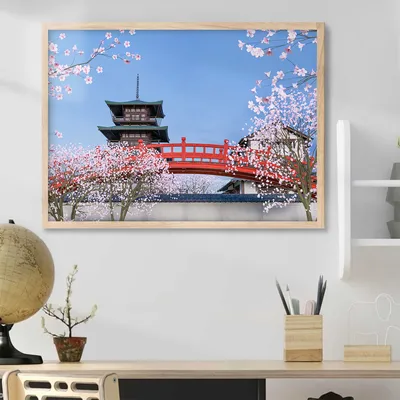 Японский пейзаж, постер, настенная Картина на холсте, декор для гостиной и  дома, узоры в японском стиле, настенные картины, ландшафтные принты |  AliExpress