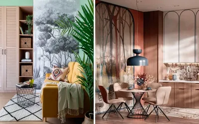 Дизайн комнаты с 3D обоями - стильное оформление интерьера