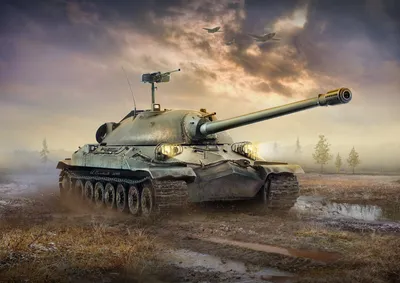 Иллюстрация Ис-7, тяжелый танк в стиле 2d | Illustrators.ru
