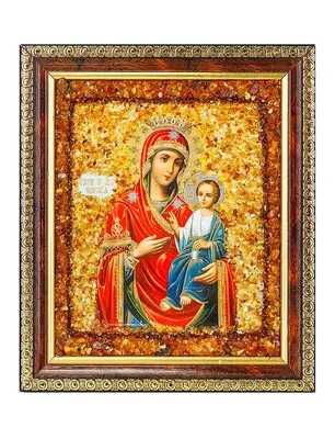 Иверская икона Божией Матери — Ag089 50х40 см / Купить алмазную мозаику  Гранни
