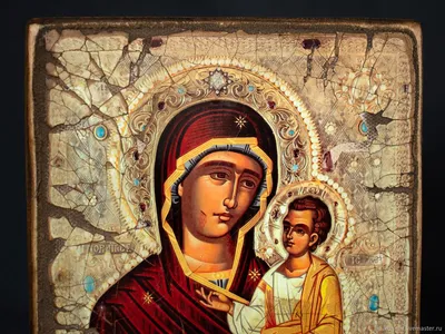 Иверская Икона Божией Матери — купить в интернет-магазине | Продажа икон на  заказ из иконописной мастерской «Создавая наследие»
