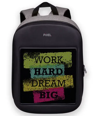 Рюкзак детский школьный с LED экраном PIXEL BAG ONE v3.0 - Grafit (серый) -  купить с доставкой по выгодным ценам в интернет-магазине OZON (162537124)