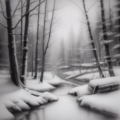 Рисунки зимы легкие - 70 фото