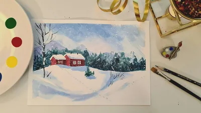 Рисунки зимы для срисовки (100 фото) • Прикольные картинки и позитив