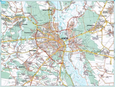 Карта Киева. Подробная карта автомобильных дорог Киева | UA Maps | Все карты  Украины в одном месте