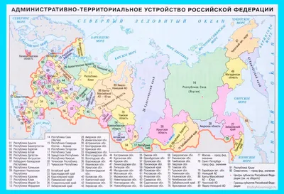 Купить политико-административную карту Российской Федерации с новыми  регионами 2024 год Интернет магазин CityKart