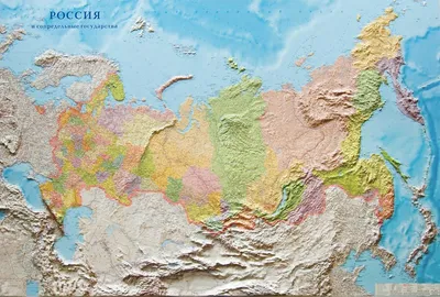 Административная карта России из дерева с логотипом компании — Охотники за  сувенирами
