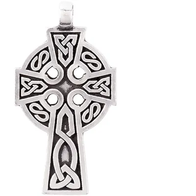 Серьги Кельтский крест - серебро. Серебро 925 с топазами | Руническая  мастерская