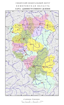 Карта Кемеровской области -