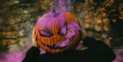 Заказать выездную фотозону из надувных шаров на Хэллоуин в Москве
