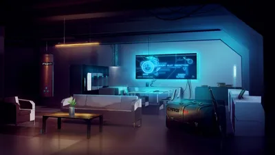Обои на рабочий стол Девушка-Cyberpunk / Киберпанк сидит на корточках на  крыше дома в ночном городе, арт к игре Cyberpunk 2077, by PAVEL BOND, обои  для рабочего стола, скачать обои, обои бесплатно