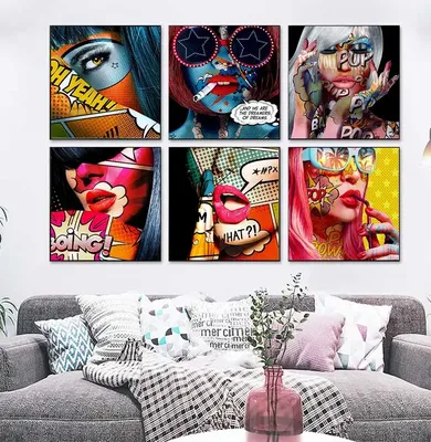 Холст, Сексуальная поп-арт, холст, картина на стену, крутые постеры и  принты для девочек, настенные картины для гостиной, дизайнерские украшения  | AliExpress