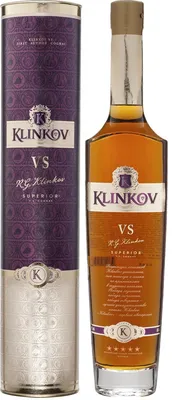 Коньяк \"Klinkov\" VS Superior, в тубе, 0.5 л — купить коньяк \"Клинков\" ВС  Супериор, in tube, 500 мл – цена 1987 руб, отзывы в Winestyle