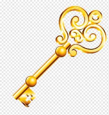 Иллюстрация золотого ключа, Металлический ключ, текст, фотография,  металлический фон png | PNGWing