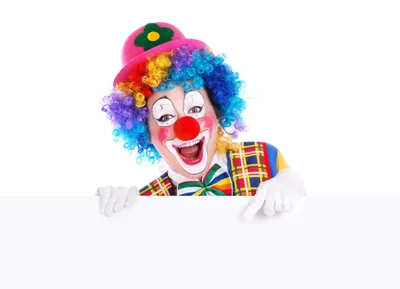 Иллюстрация Клоун на одном колесе в стиле 2d, детский, персонажи |