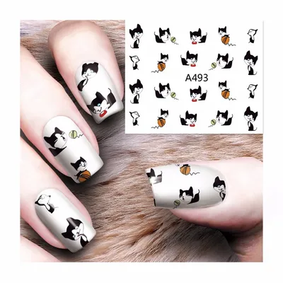 Хрустальная кошка френч на ногтях | Дизайнерские ногти, Ногти, Красивые  ногти