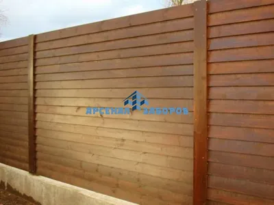 Красивый деревянный забор в современном стиле купить по цене 2606 руб в  Долгопрудном с установкой под ключ
