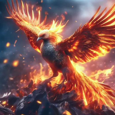 Наклейки на стену интерьерные Птица феникс красивые крылья альфа империя  купить по выгодной цене в интернет-магазине OZON (730027237)