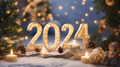 С Новым годом 2024 картинки и открытки поздравительные, новогодние