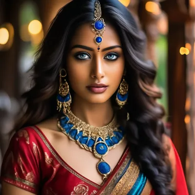 Самая красивая девушка из Индии» — создано в Шедевруме
