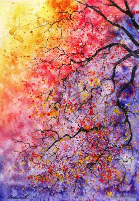 Красивые рисунки гуашью для начинающих: основные техники | Artist painting,  Watercolor tree, Art painting