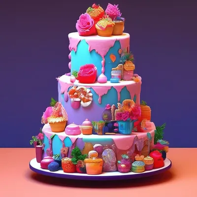 32K, красивые пирожные в форме …» — создано в Шедевруме