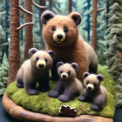 Фотообои Милые медвежата на стену. Купить фотообои Милые медвежата в  интернет-магазине WallArt