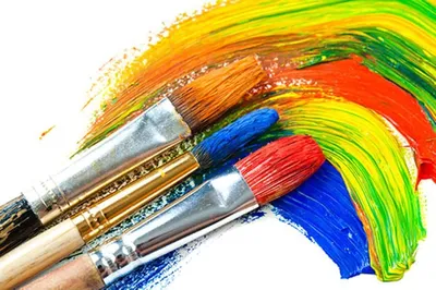 Кисти,мелки и краски для рисования Stock Photo | Adobe Stock