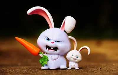 Милый кролик снежок из мультфильма …» — создано в Шедевруме