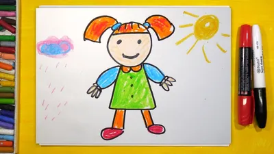 Рисунки куклы для срисовки карандашом для детей (70 фото) ✏