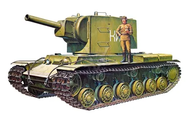 Советский танк КВ-2 №Б-4754, подбитый в бою за город Остров [4] — военное  фото