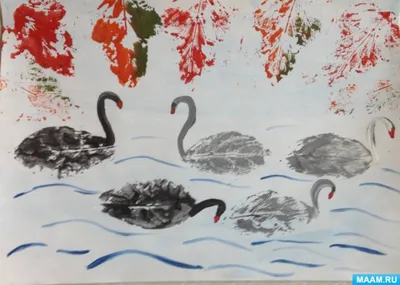 Рисунок \"Лебедь с лебедушкой\" — купить в Красноярске. Другое (картины,  панно) на интернет-аукционе Au.ru