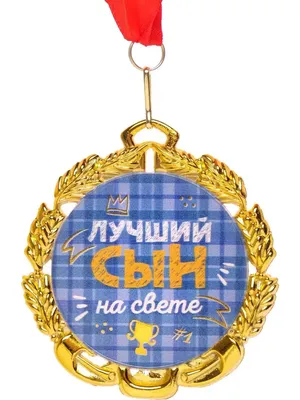Сувенирная медаль Самый лучший сын - 70 мм. AV Podarki 27927487 купить за  79 200 сум в интернет-магазине Wildberries