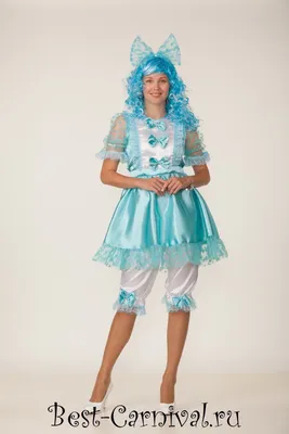 Парик Мальвина голубой детский kf6021 купить в интернет-магазине -  My-Karnaval.ru, доставка по России и выгодные цены