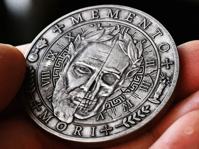 Memento Mori Coin | EDC Reminder Coins | Stoic Coin | EDC Worry Medallion |  eBay