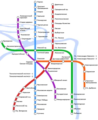 Схема линий метро Санкт-Петербурга | Такси Плюс в Колтушах