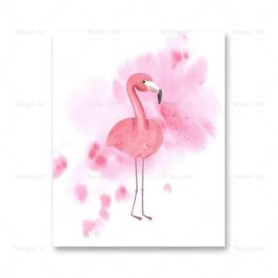 Векторные милые розовые фламинго с короной и цветами . Векторное  изображение ©YanaLesiuk 271003952