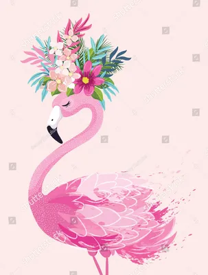 Розовый Фламинго Милая Африканская Птица Бесшовный Векторный Шаблон  Тропический Нежный Фон Для Поверхности Текстиль Ткань Для Детей Н —  стоковая векторная графика и другие изображения на тему Абстрактный - iStock